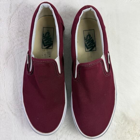 Vans SK8 Maroon Perforated Slip-On Shoes Men’s 6.5 / Women’s 8 - Picture 6 of 8